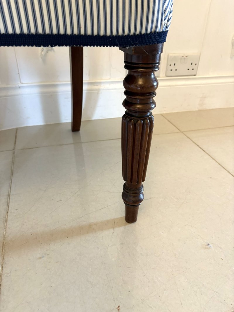 Set of 4 Antique Regency Quality Carved Mahogany Dining Chairs - Image 12